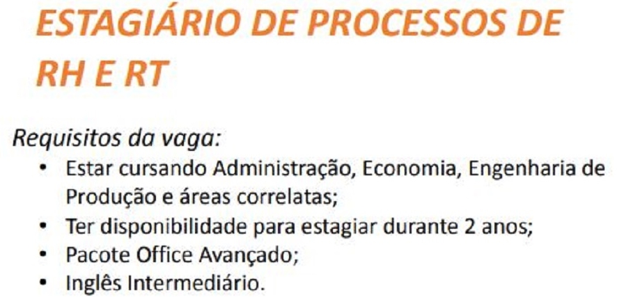 Vaga de Estágio ArcelorMittal
